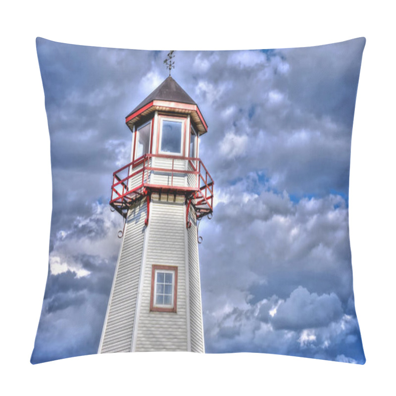 Personality  Light House Along Detroit River Waterway With HDR Effect Pillow Covers