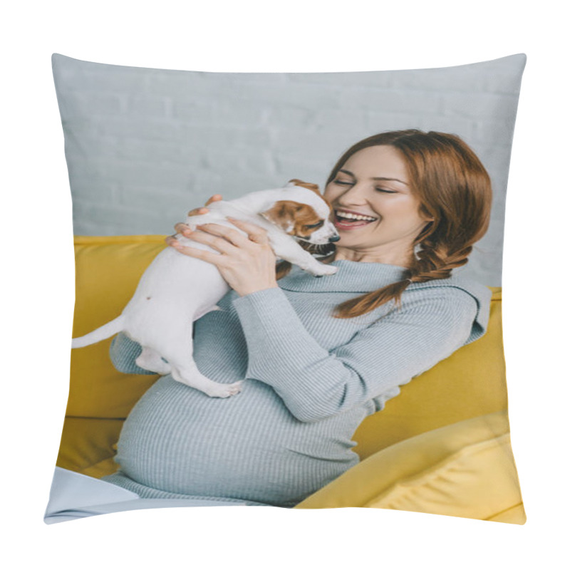 Personality  Pregnant With Dog Pillow Covers