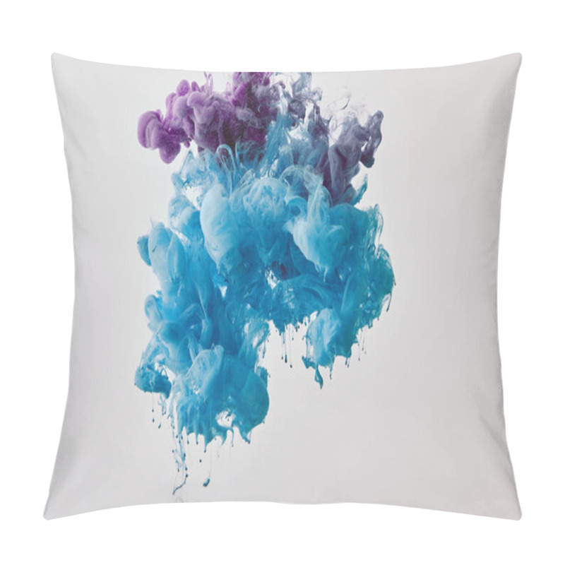 Personality  Background With Purple And Blue Splash Of Paint Pillow Covers