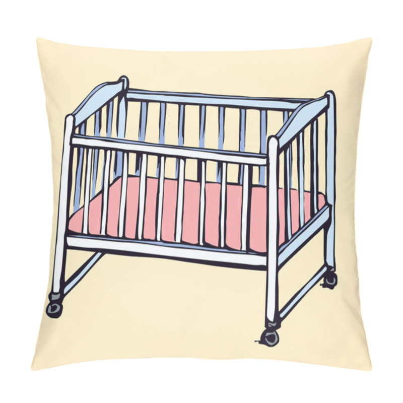 Personality  Cradle. Vector Drawing Pillow Covers