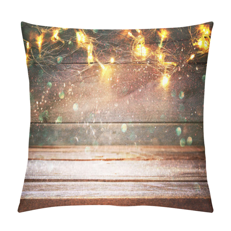 Personality  Christmas Warm Gold Garland Lights Pillow Covers