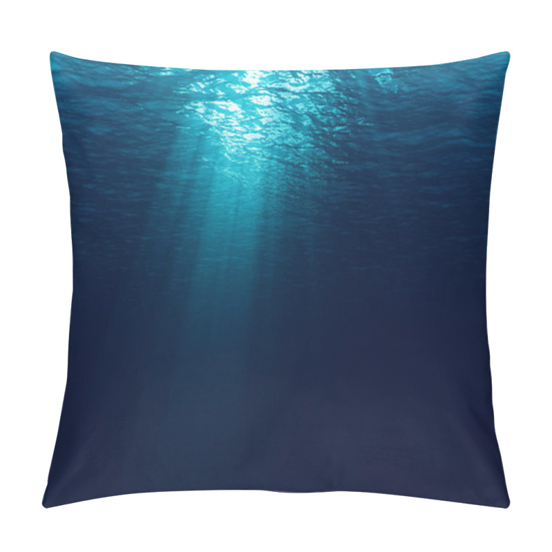 Personality  Perfectly Seamless Of Deep Blue Ocean Waves From Underwater Back Pillow Covers