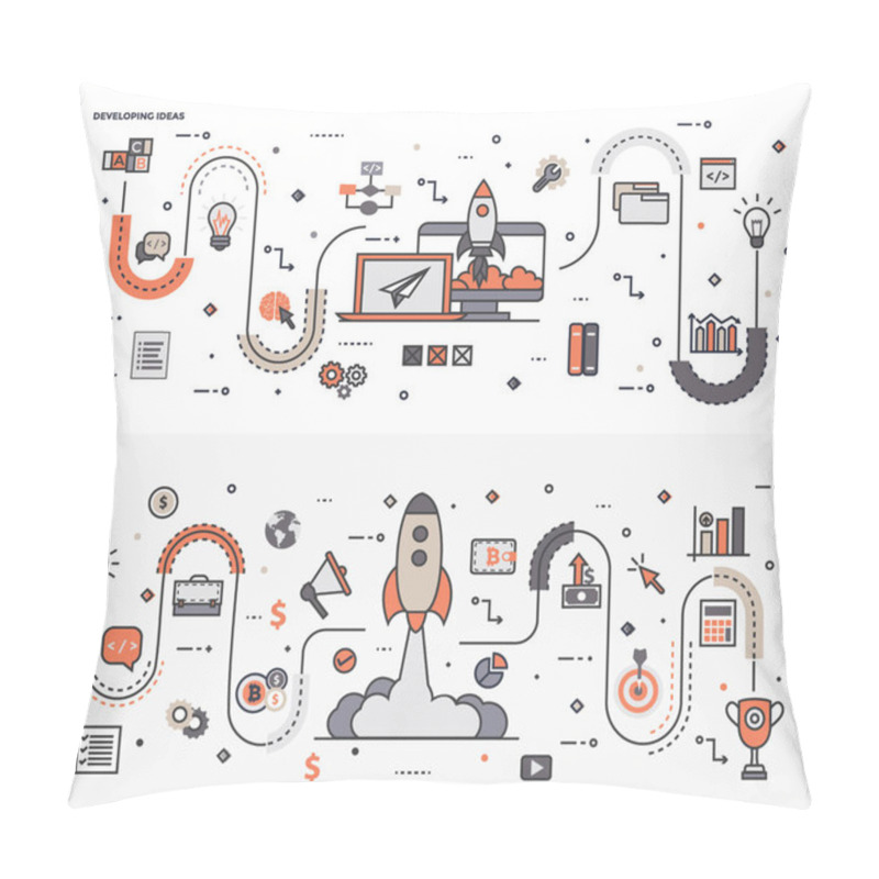 Personality  Here Is A Bundle Of Graphic Designing In Flat Illustration Design. It Is An Exquisite Pack To Grab The Attention For Associated Enterprise.Hold This And Utilize It. Pillow Covers