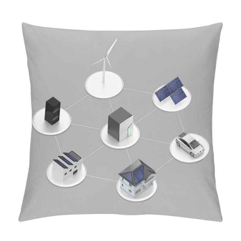 Personality  Illustration Of Stationary Battery System Pillow Covers