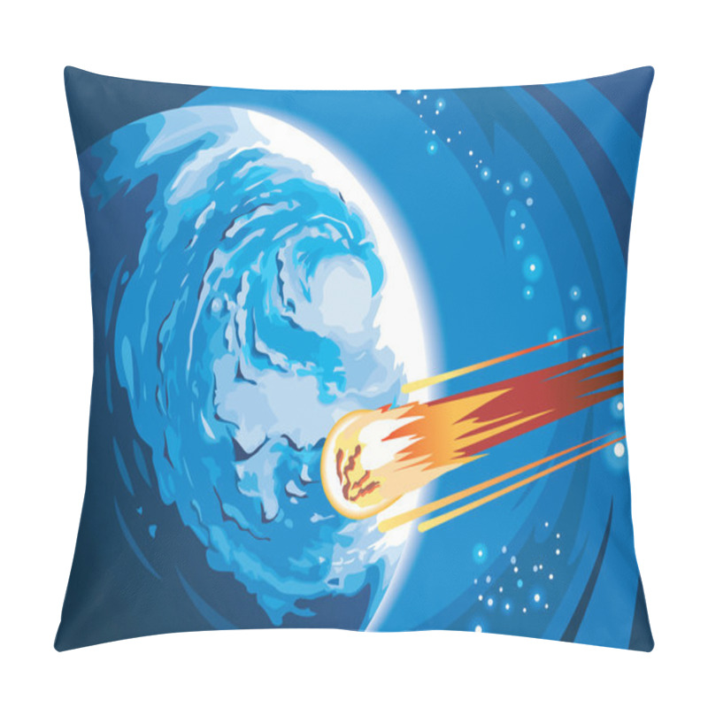 Personality  Comet Flying Over A Planet Pillow Covers