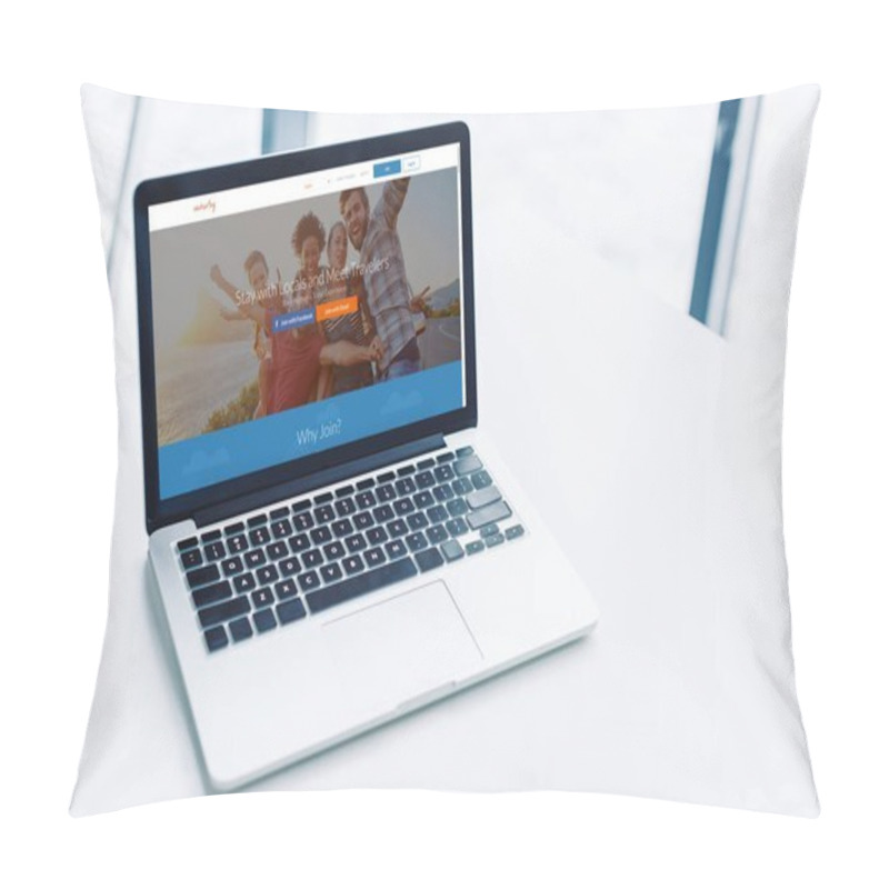 Personality  Laptop With Couchsurfing Website Pillow Covers