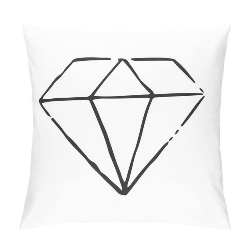 Personality  Hand Drawn Doodle Diamond.Perfect For Invitation, Greeting Card Pillow Covers