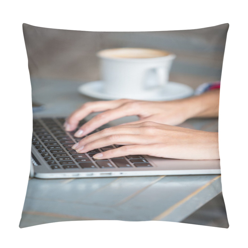 Personality  Laptop Hands Typing Pillow Covers