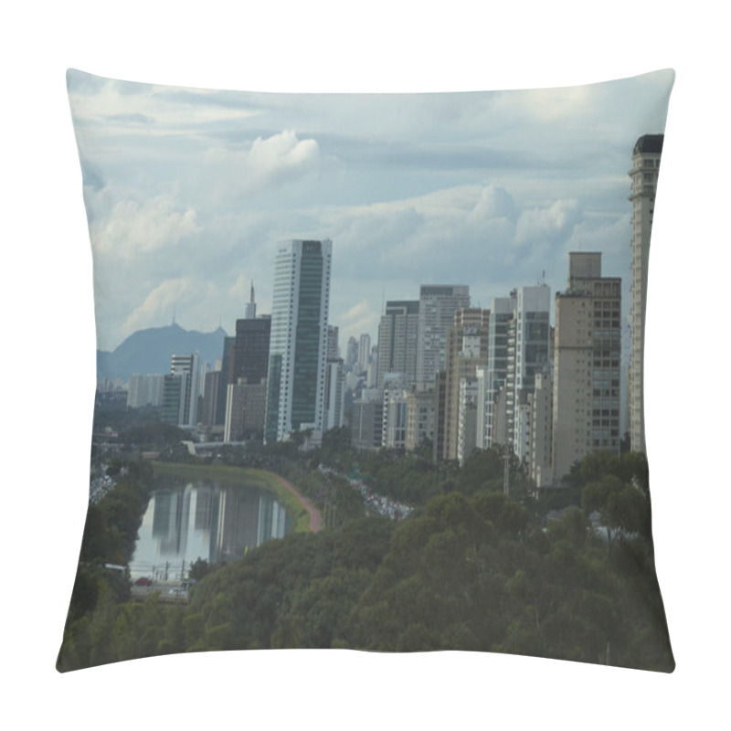 Personality  Sao Paulo Brazil, Marginal Pinheiros Avenue And The Pines River  Pillow Covers