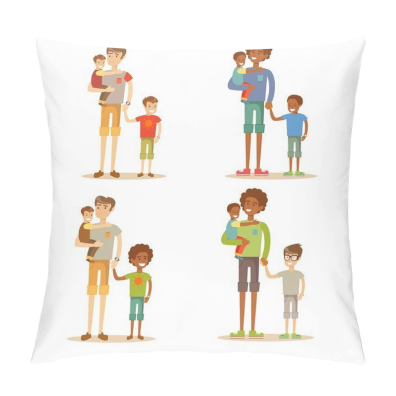 Personality  Young Dad Is Enjoying Time With His Child Pillow Covers