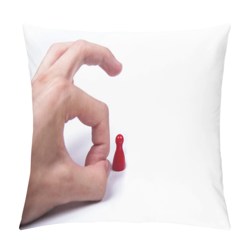 Personality  Simple Small Four Tiles Cube. Easy Mind Challanging Puzzle On White Background, Simplicity, Ease Pillow Covers