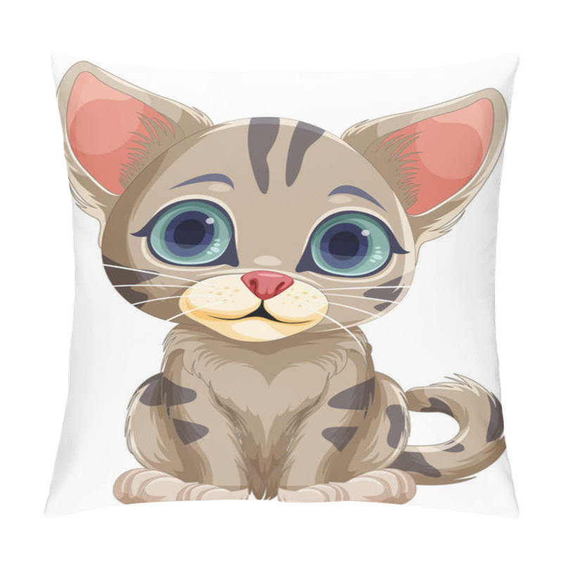 Personality  Cute Cat Cartoon Character Illustration Pillow Covers