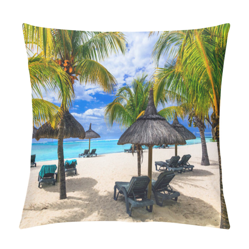 Personality  Relaxing Tropical Holidays In Exotic Paradise -Mauritius Island Pillow Covers