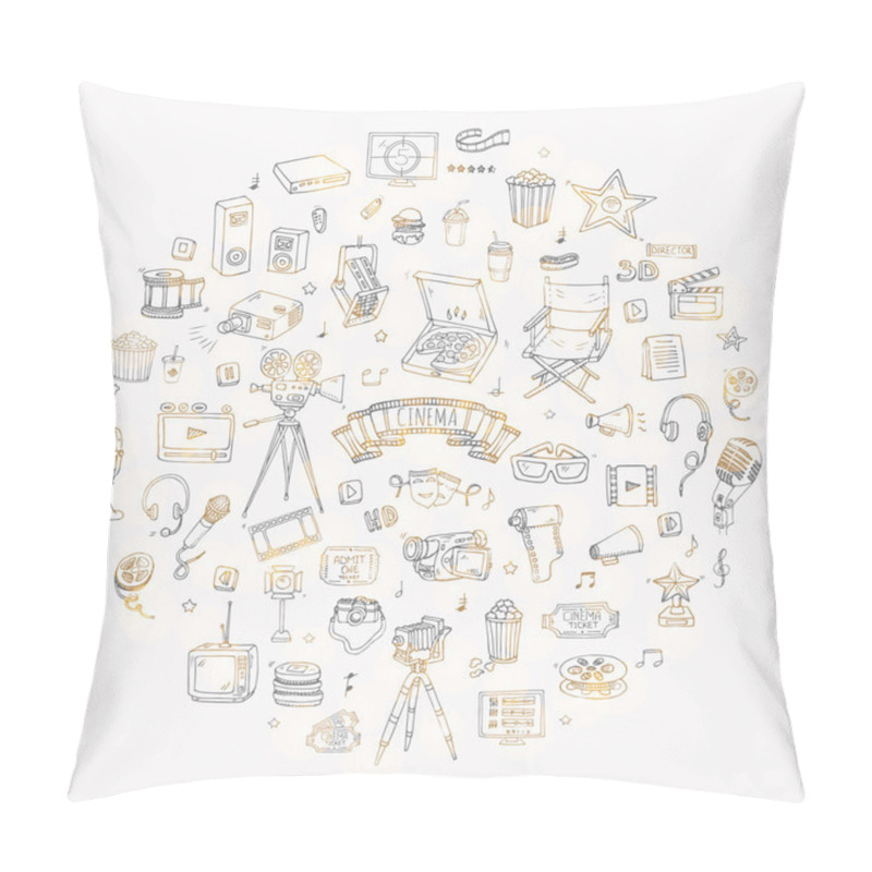 Personality  Cinema Icons Set Pillow Covers