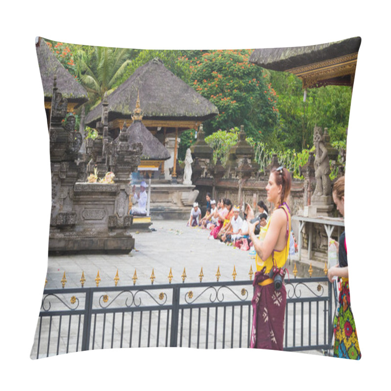 Personality  Tirta Empul Hindu Balinese Temple With Holy Spring Water In Bali, Indonesia Pillow Covers