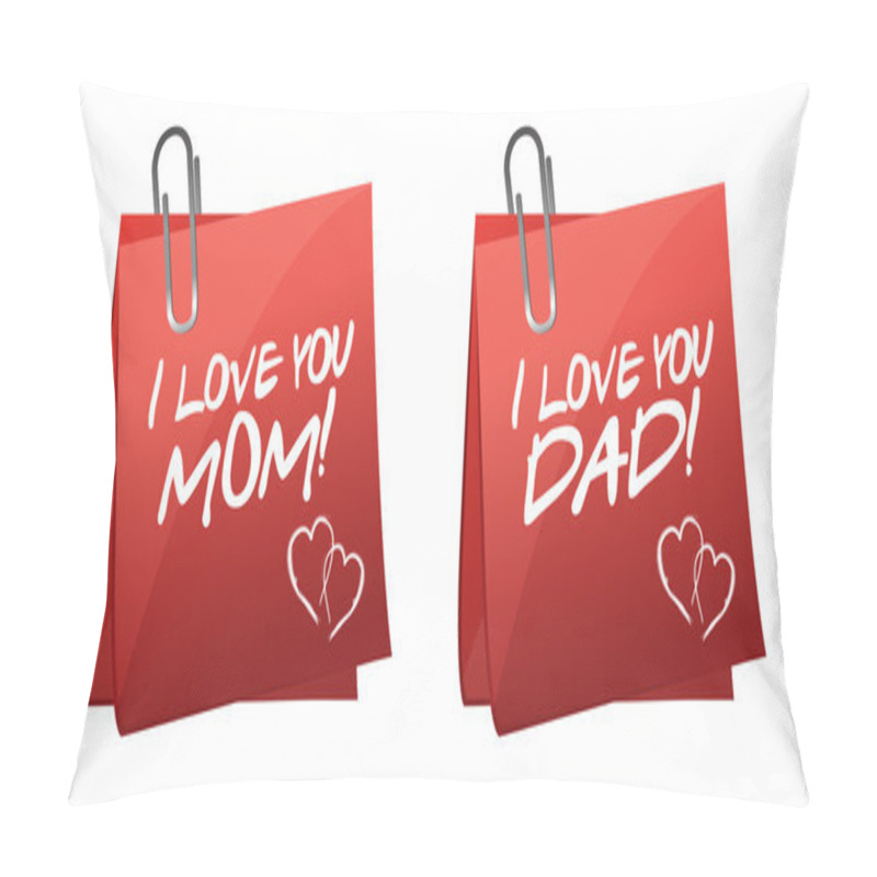 Personality  Father And Mother Day Greetings On A Paper Notes Pillow Covers