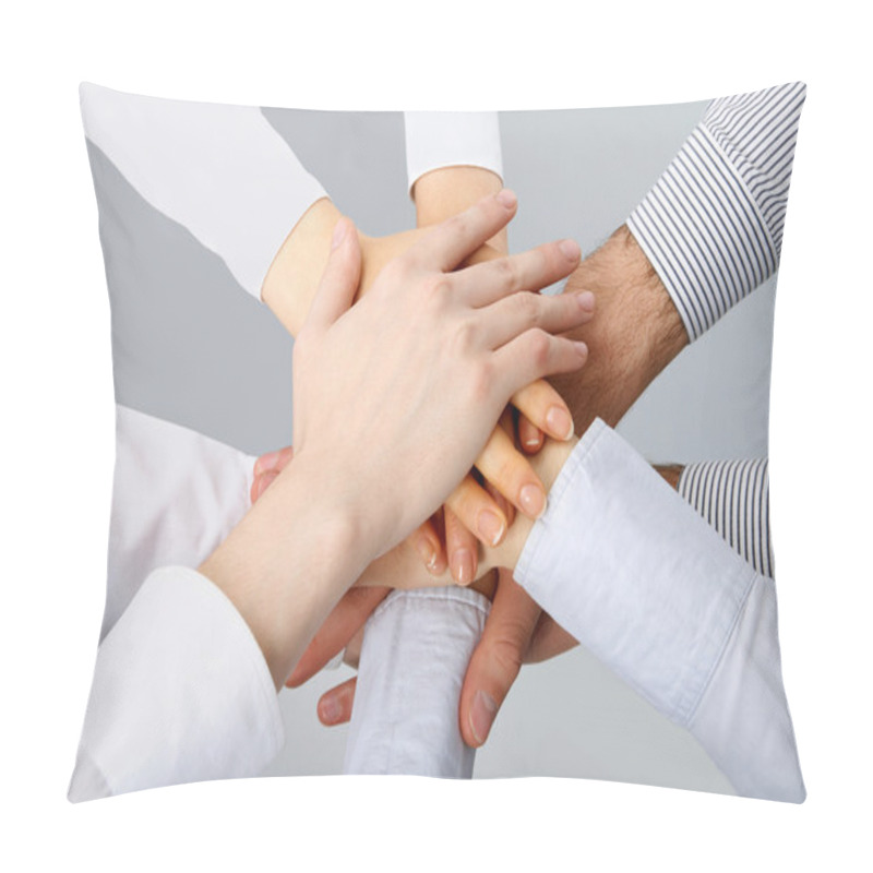 Personality  Hands On Top Of Each Other Pillow Covers