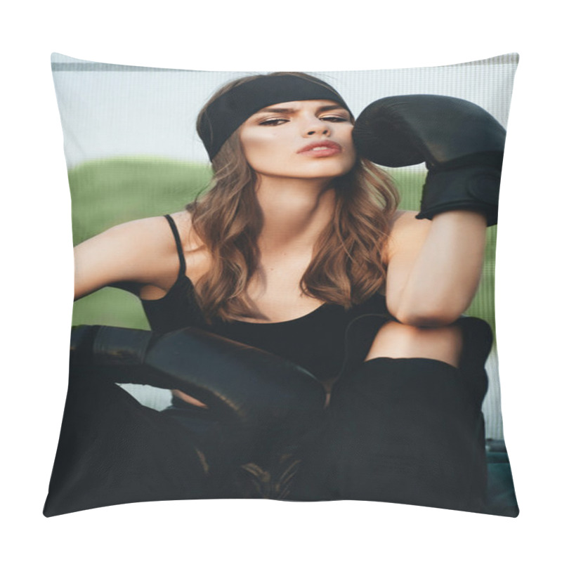 Personality  Girl In Boxing Gloves Pillow Covers