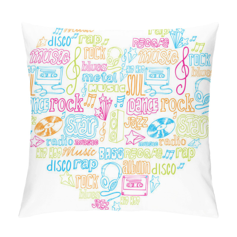 Personality  I Love Music Pillow Covers