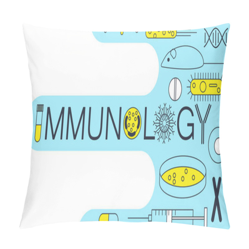 Personality  Immunology Research Icons Pillow Covers