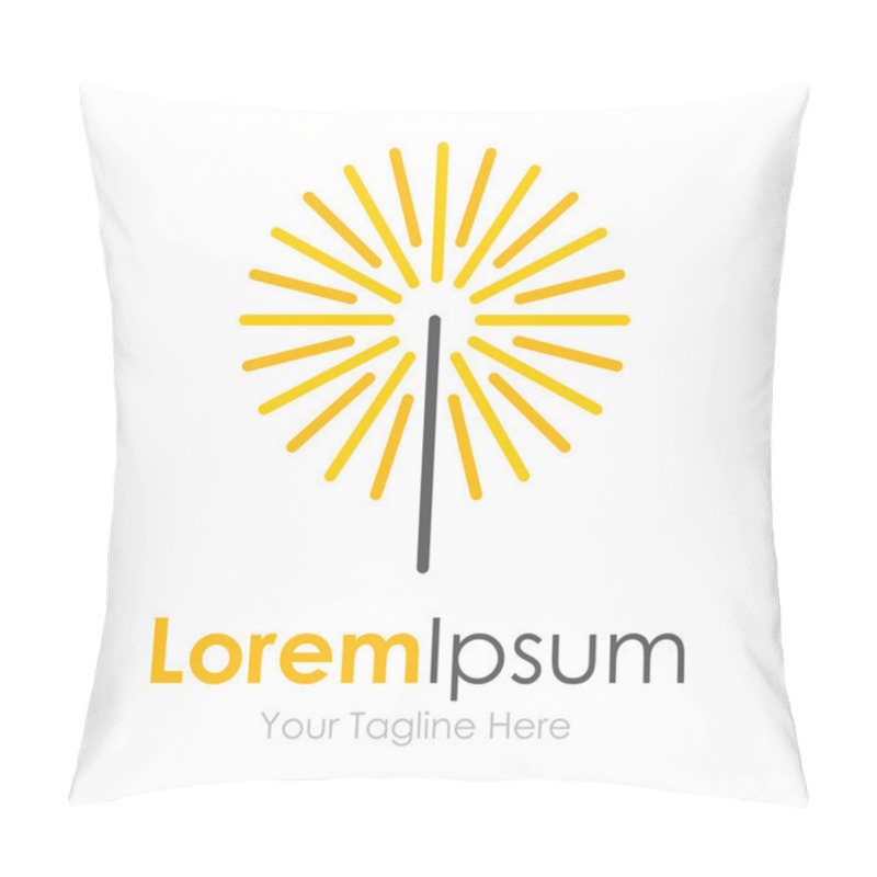 Personality  Spark Dandelion Flower Icon Simple Elements Logo Pillow Covers