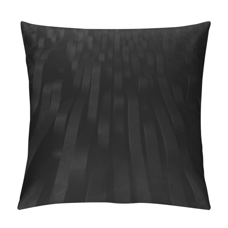 Personality  Abstract Black Wave Texture, Creating Depth And Movement. Pillow Covers