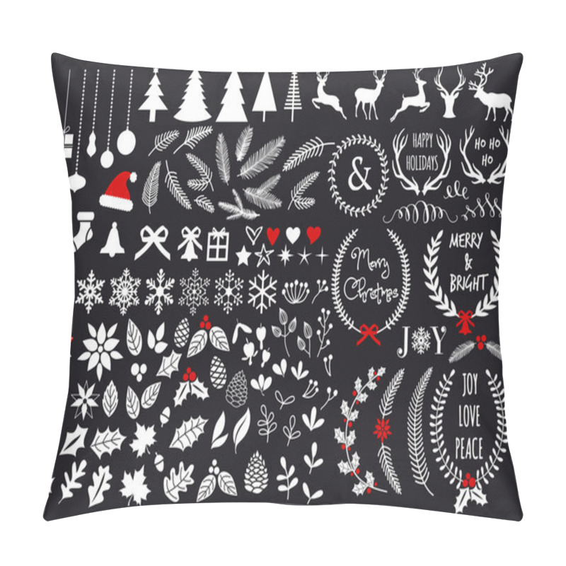 Personality  Big White Christmas Set, Vector Pillow Covers