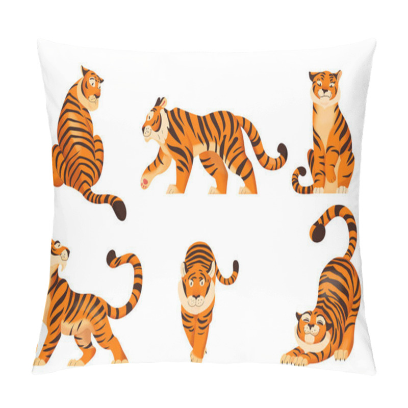 Personality  Tigers Flat Set Pillow Covers