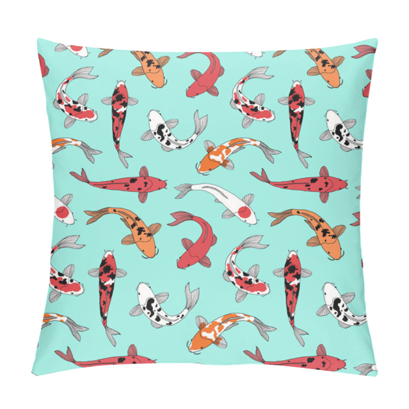 Personality  Pattern With Koi Fishes Pillow Covers