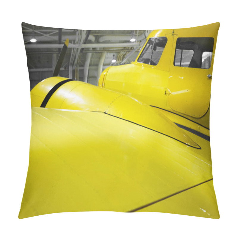 Personality  Yellow Painted Propeller Plane Pillow Covers