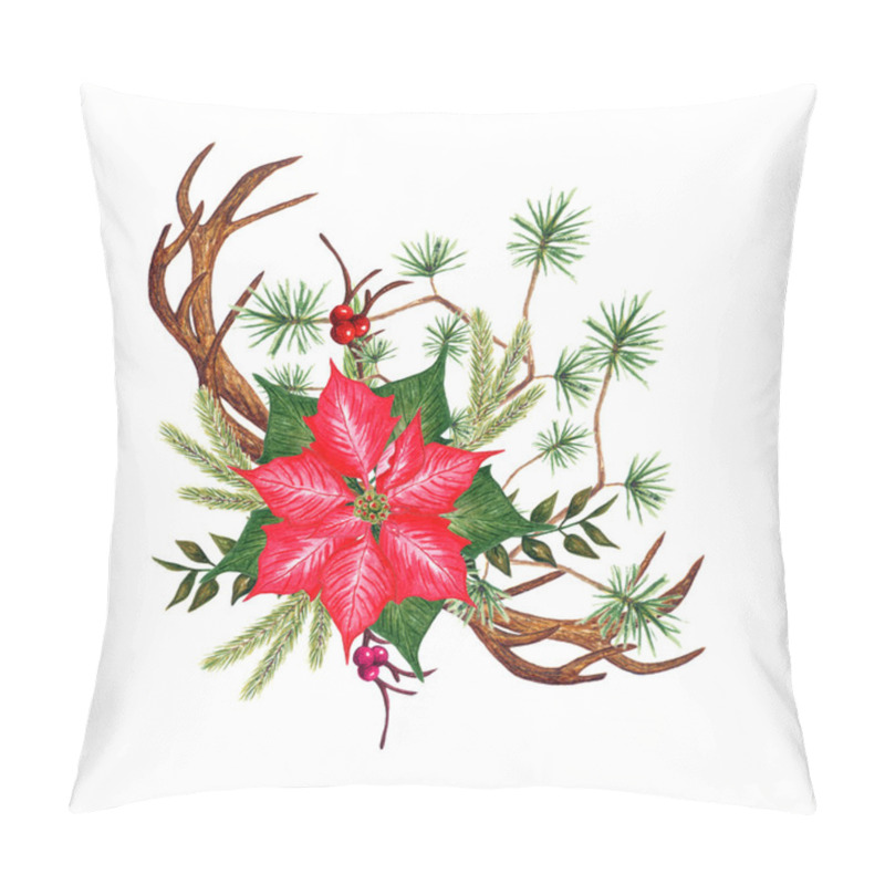 Personality  Xmas Antler Composition. Pillow Covers