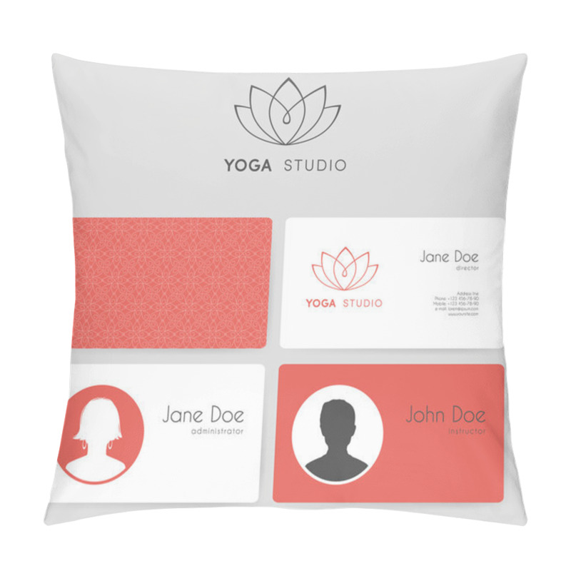 Personality  Logo And Business Cards For Yoga Studio Pillow Covers