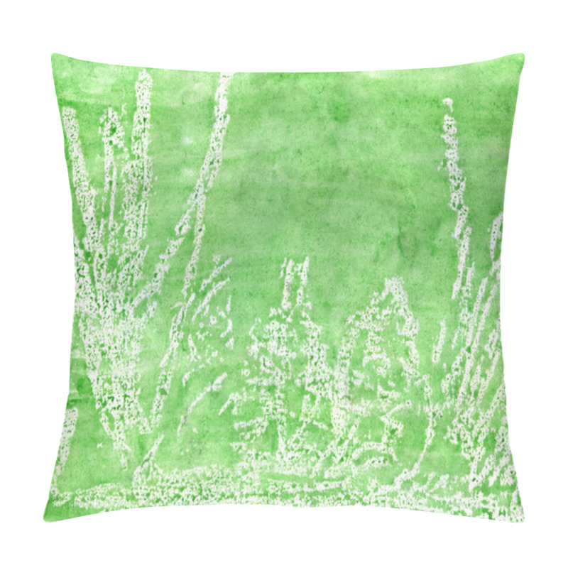 Personality  Abstract Green Painted Background. Ecology Backdrop. Pillow Covers