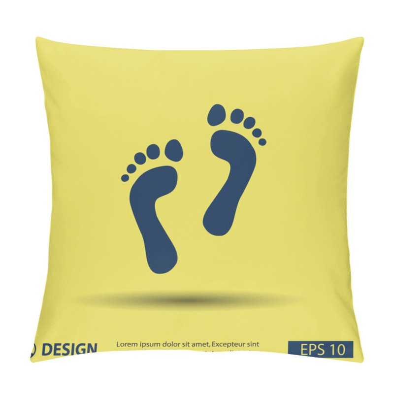 Personality  Pictograph Of Footprints  Icon Pillow Covers