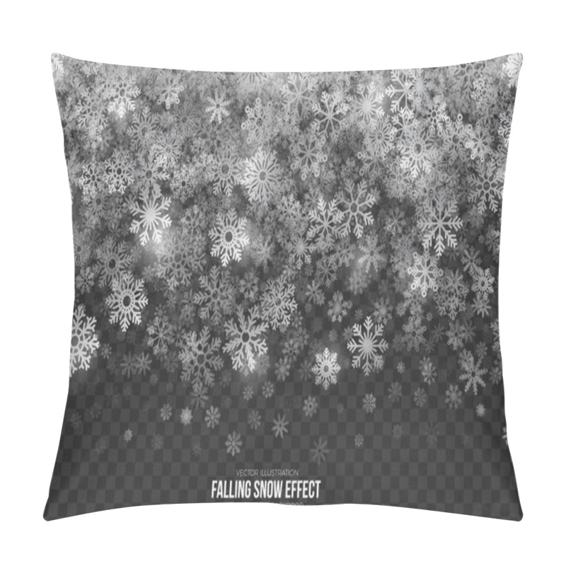 Personality  Vector Falling Snow 3D Effect Pillow Covers