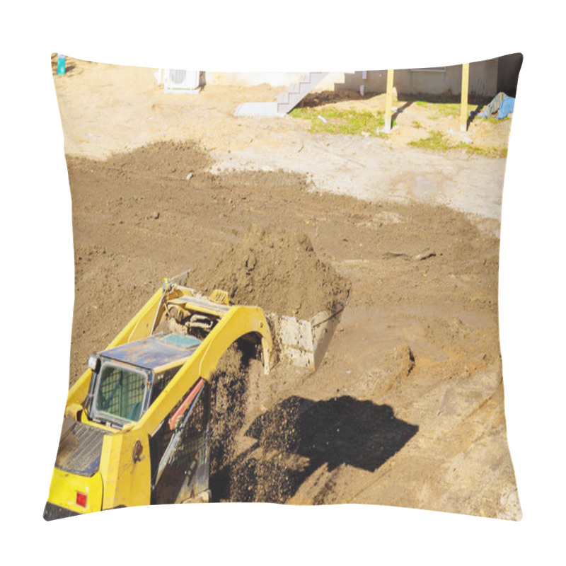 Personality  Bulldozer Moving, Leveling Ground At Construction Site Pillow Covers