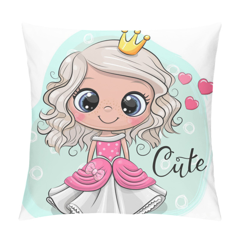 Personality  Fairy Tale Princess On A Blue Background Pillow Covers