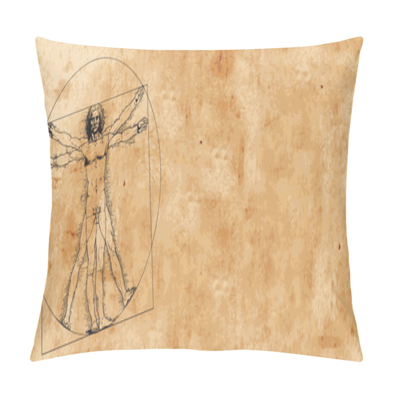 Personality  Vitruvian Man By Leonardo Da Vinci Pillow Covers