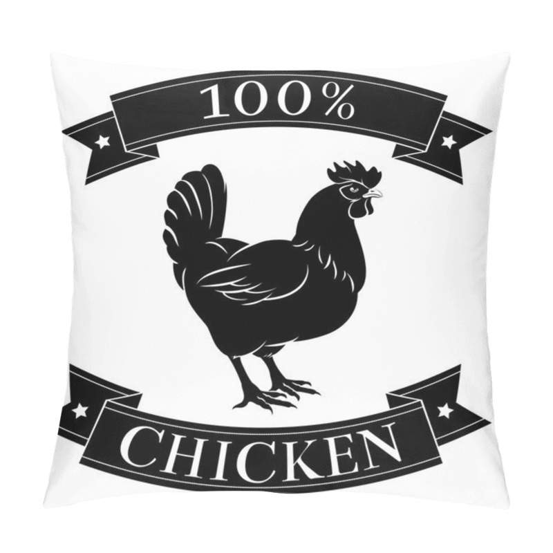 Personality  100 Percent Chicken Food Label Pillow Covers