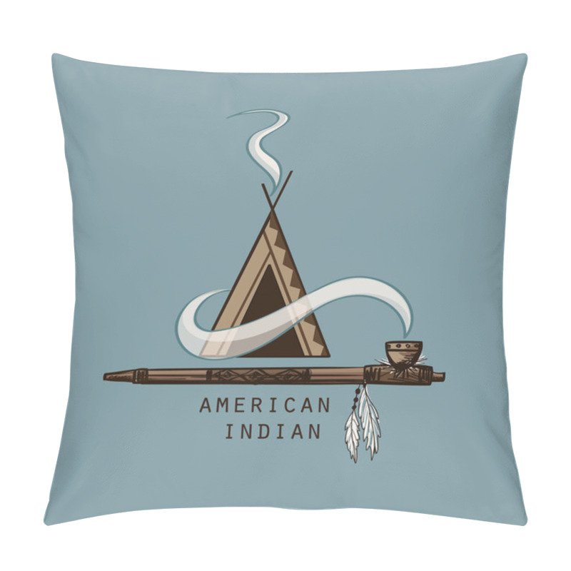 Personality  American Indian Emblems And Labels Pillow Covers