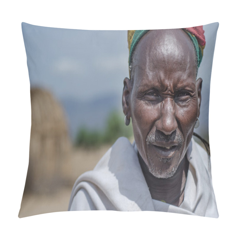 Personality  Old Man From Arbore Tribe Pillow Covers