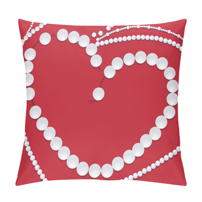 Personality  Pearl Necklace Of Heart Shape Pillow Covers