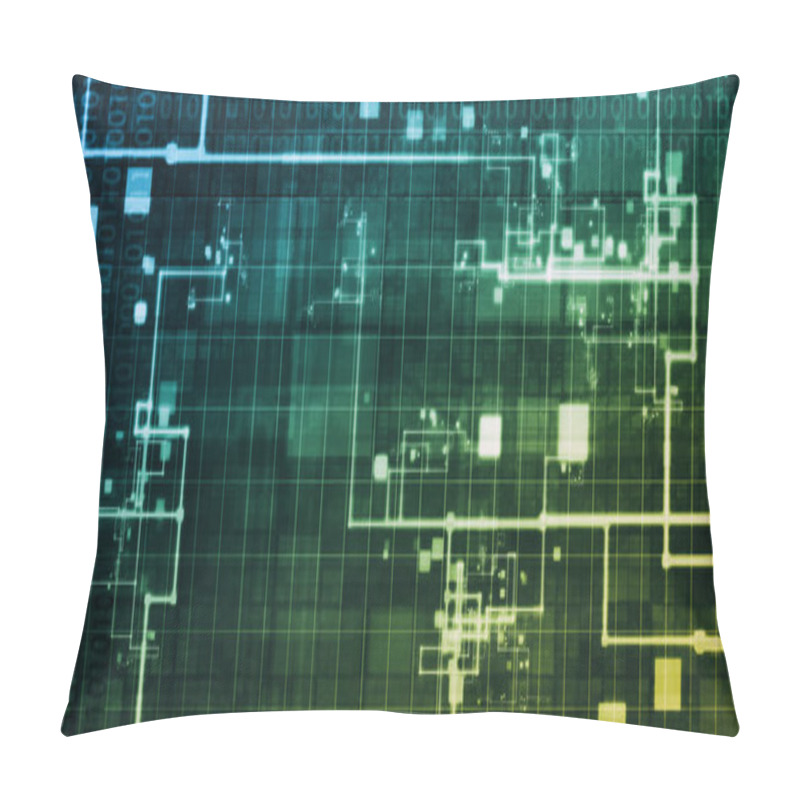 Personality  Secure Technology Concept Art Pillow Covers