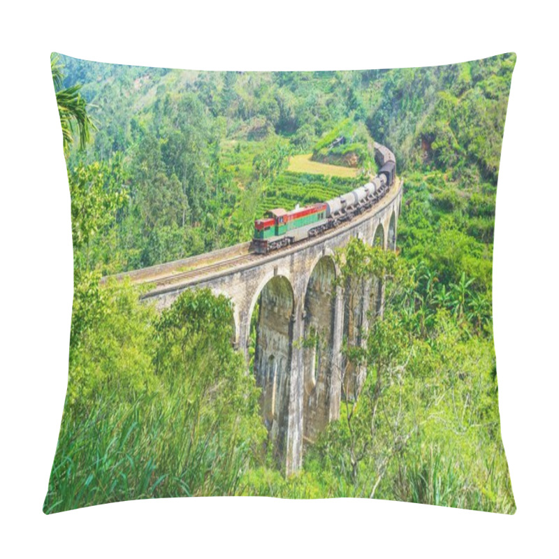 Personality  The Train On Nine Arch Bridge In Damodara Pillow Covers