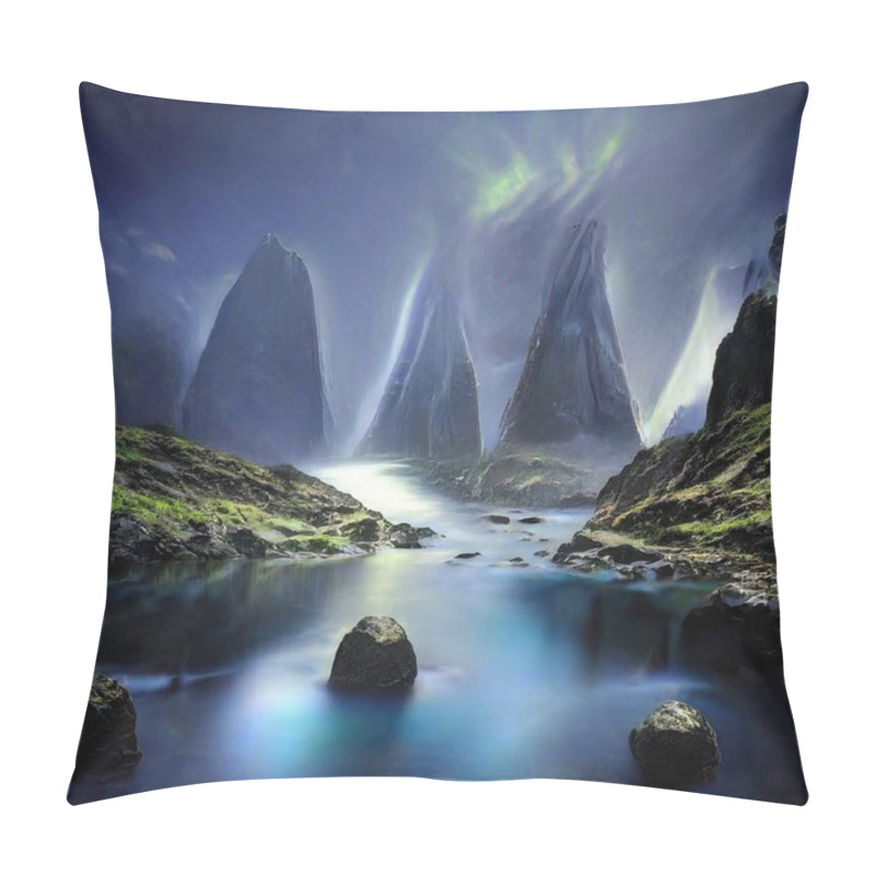 Personality  Magical Landscapes, Made With The Technique Of 3d Rendering Pillow Covers