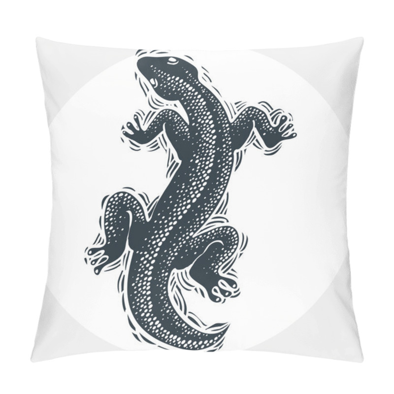 Personality  Drawn Lizard Silhouette Pillow Covers