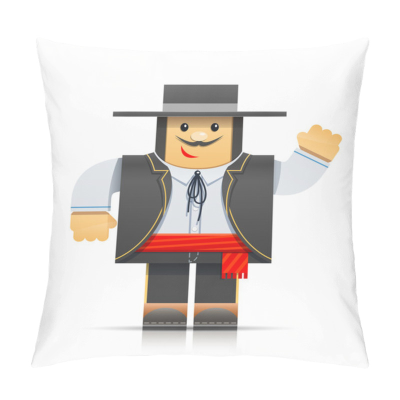 Personality  Spanish Man Origami Toy Pillow Covers