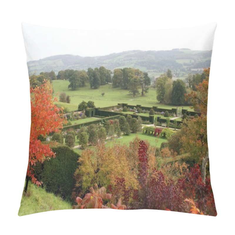 Personality  Powis Castle Garden In Autumn, Welshpool, Powys, Wales, England Pillow Covers