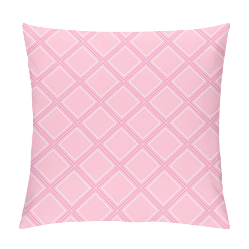 Personality  Pastel Pink Fabric Diamond Seamless Pattern Pillow Covers