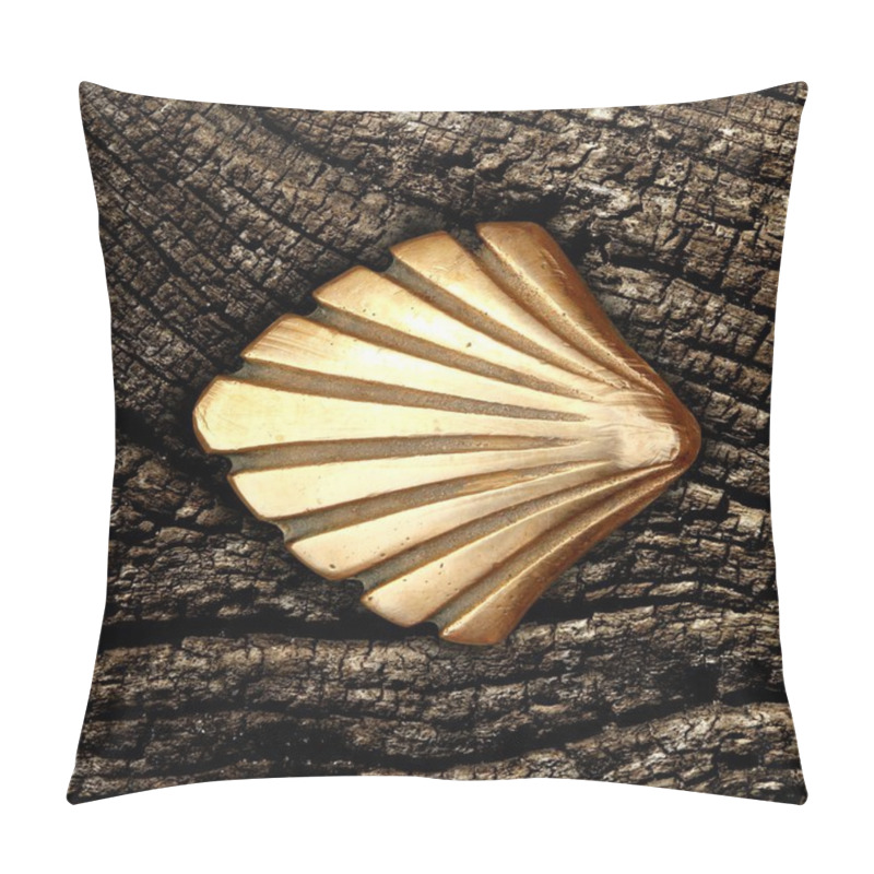 Personality  Saint James Way Shell Golden Metal On Streets Pillow Covers